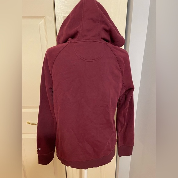 Carhartt Force Delmont Front Zip Women's Burgundy Hoodie - Picture 3 of 8
